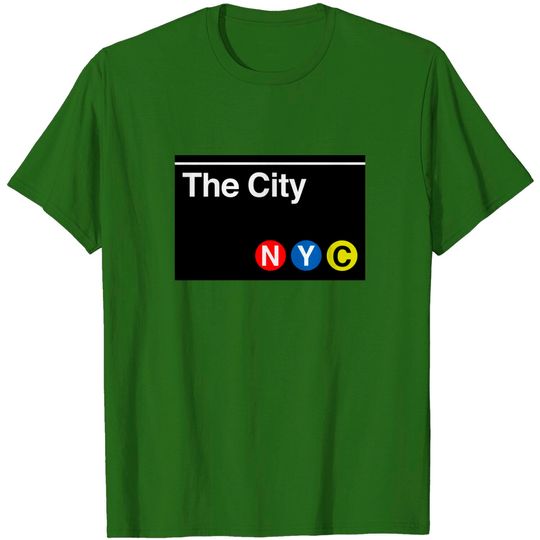Discover The City Subway Sign - New York City - T-Shirt
