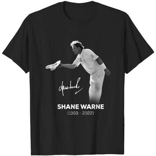 Discover RIP Shane Warne Signature shirt, Memories Shane Warne  1969-2022 Shirt