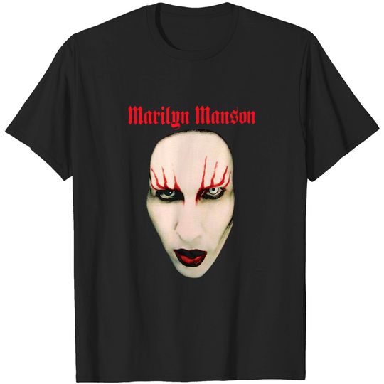 Discover Marilyn Manson Red Lips Rock Heavy Metal Tee T-Shirt