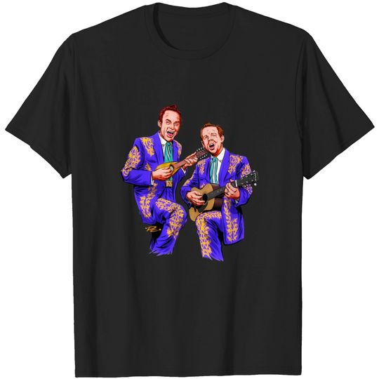 Discover The Louvin Brothers - An illustration by Paul Cemmick - The Louvin Brothers - T-Shirt