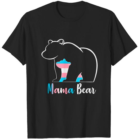 Discover LGBT Mama Bear Transgender Pride Equal Rights Rainbow Flag T-Shirt