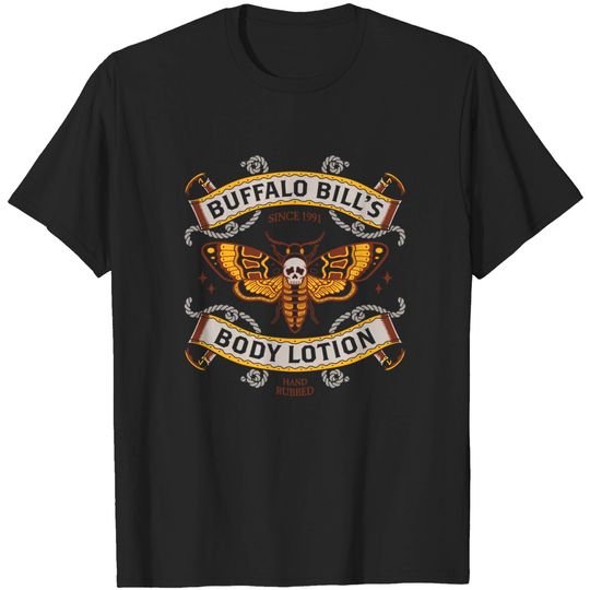 Discover Buffalo Bill's Body Lotion - Horror Movie - Distressed Vintage Tattoo - Silence Of The Lambs - T-Shirt
