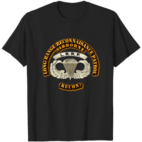 Discover Airborne Badge - LRRP - Veteran - T-Shirt