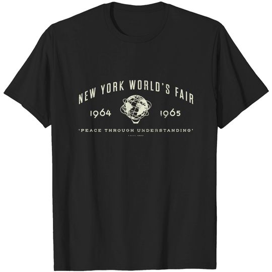 Discover 1964-65 World's Fair, New York - Vintage Tagline (Tan) - Worlds Fair - T-Shirt