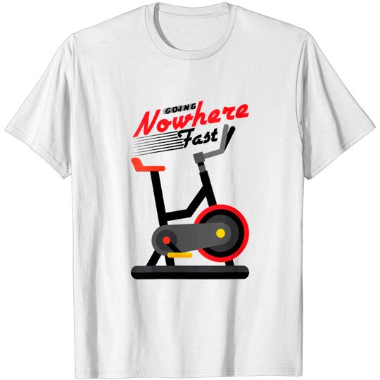 Discover Funny Spin Class Going Nowhere Fast Indoor Cycling T-shirt