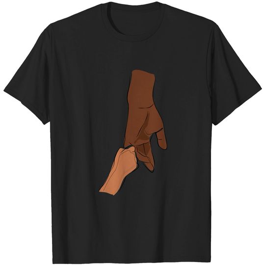Discover dads hand black power T-shirt