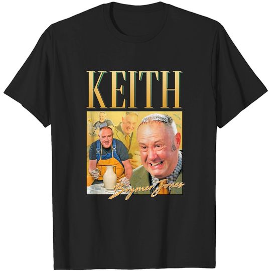 Discover Keith Brymer Jones Homage T-shirt Tee Top Pottery Funny Icon Gift Throw British TV