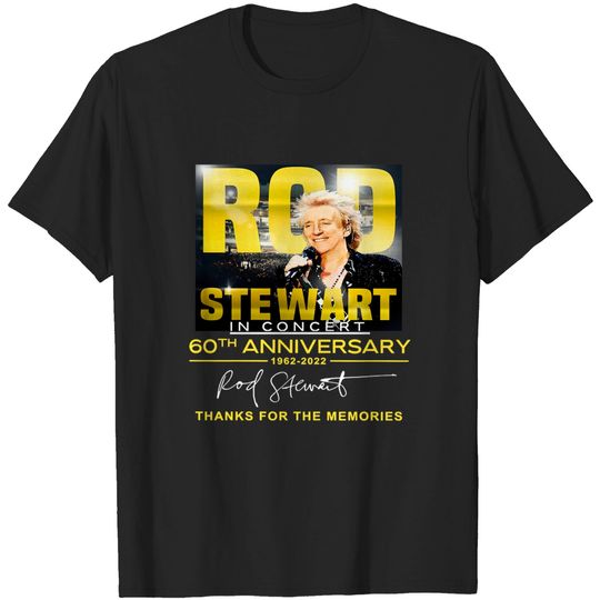 Discover Rod Stewart In Concert 60th Anniversary Signatures Thanks For The Memories T-Shirt