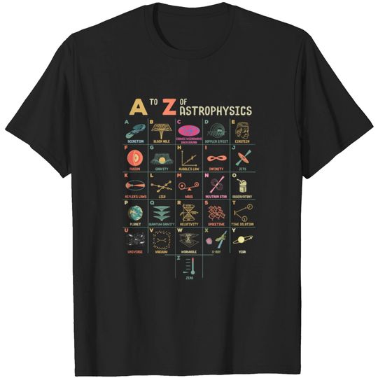 Discover A To Z Astrophysics Space Lover T-shirt