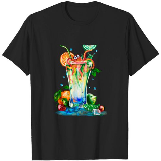 Discover Octopus and fruit cocktails - Cocktail - T-Shirt