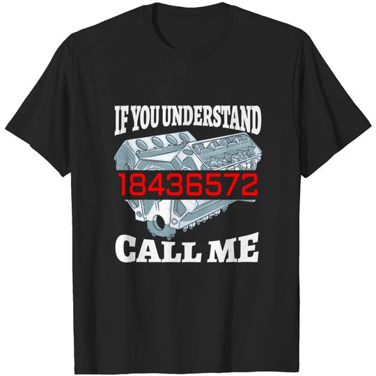 Discover Funny 18436572 Auto Mechanic V8 Muscle Car Firing Order - Funny Mechanic Gift - T-Shirt