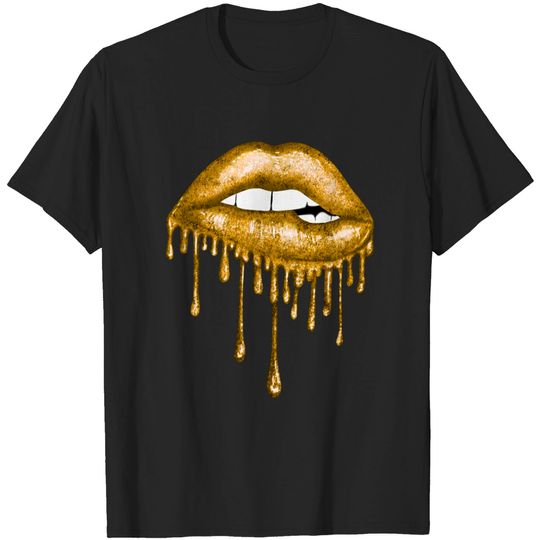 Discover Drip Gold Lips - Lips - T-Shirt