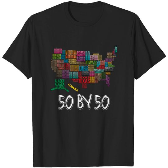 Discover Visit 50 states by the age of 50 travel tourism T-shirt