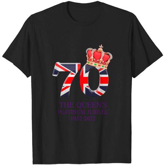 Discover Queen Elizabeth II Platinum Jubilee 2022 CELIBRATION official Emblem T shirt  Union Jack Royal Crown The Queen's T shirt