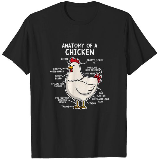 Discover Anatomy of a Chicken Tee Country Farm T-shirt