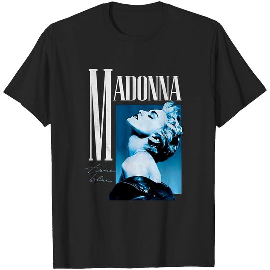 Discover Madonna True Blue Black Color Vintage Design T-Shirt