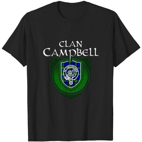 Discover Campbell Surname Scottish Clan Tartan Crest Badge T-shirt