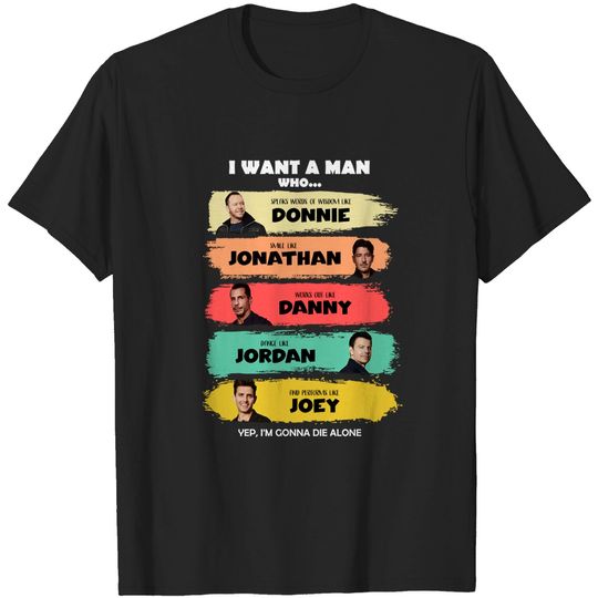 Discover I Want A Man Like New Kids On The Block T-shirt