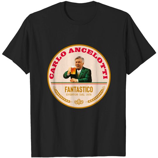 Discover Carlo Ancelotti Birra Moretti Logo Classic T Shi T-shirt