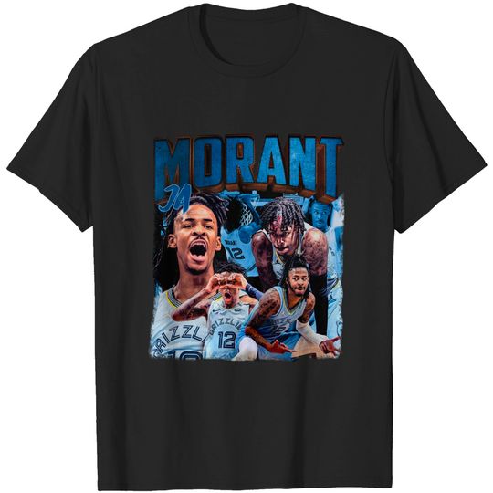 Discover Ja Morant Shirt Merchandise Professional Basketball Player Vintage Bootleg Vertical jump Basketball Tshirt