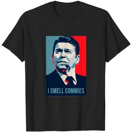 Discover Ronald Reagan President I Smell Commies American A T-shirt