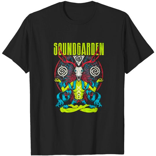 Discover Soundgarden Neon Badmotorfinger Chris Cornell Official T-Shirt