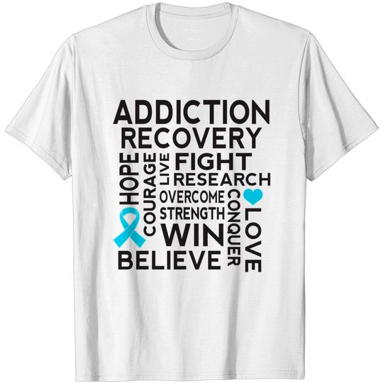 Discover Addiction Recovery Awareness Ribbon - Addiction Recovery Awareness - T-Shirt
