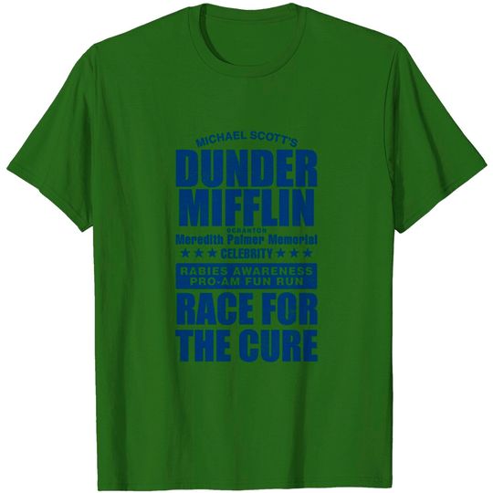 Discover Celebrity Rabies Awareness Fun Run Race for the Cure - The Office - T-Shirt