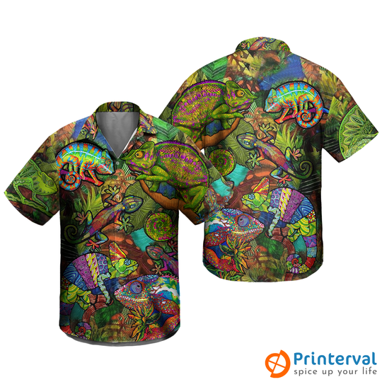 Discover Colorful Iguanas Hawaiian Shirt