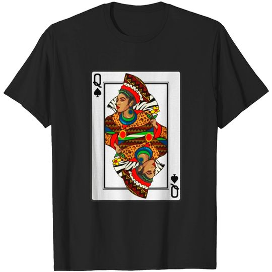 Discover Queen Spades African American Card Halloween Gift T-shirt