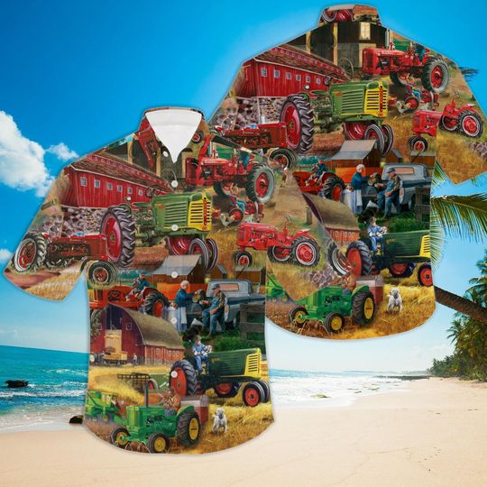 Discover Life is Better On Papas Tractor Hawaiian Shirt