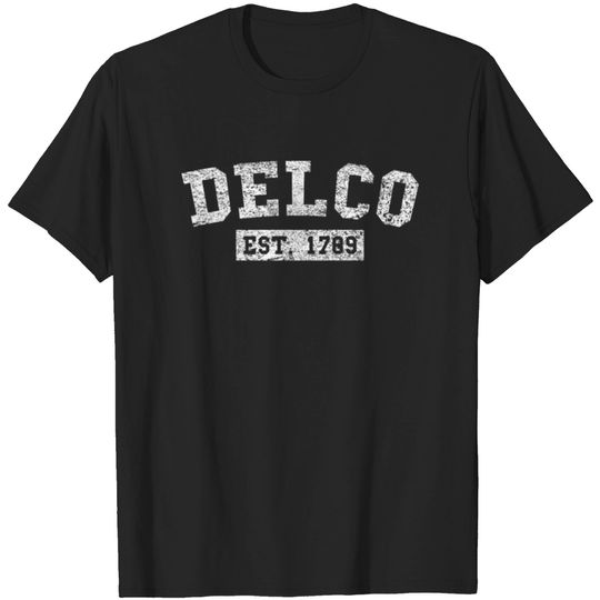 Discover Delco Est. 1789 Distressed T-shirt