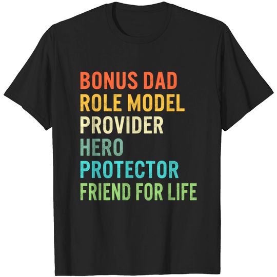 Discover Father's Day Bonus Dad Friend For Life Protector T-shirt