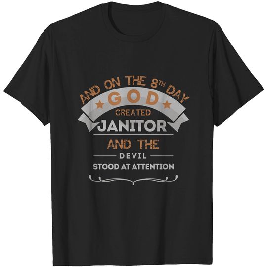 Discover God Created Janitor Cleaning Service Cleaners Gift T-shirt