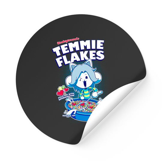 Discover Temmie Flakes! - Undertale - Stickers