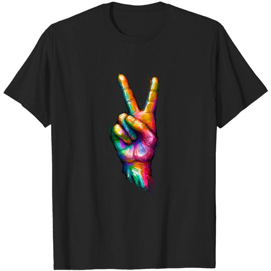 Discover V-Sign: Hand Gesture for Peace or Victory - Peace - T-Shirt