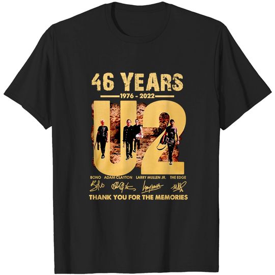Discover U2 Rock Band 46 Years 1976 2022 Shirt