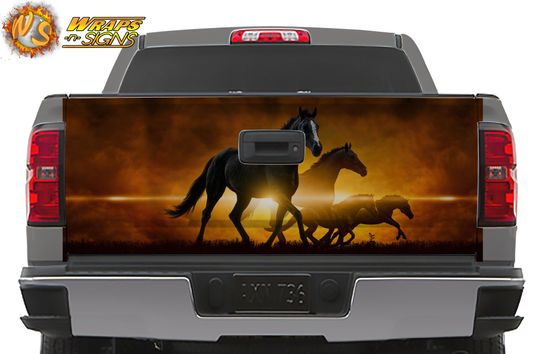 Discover Horses Tailgate Graphic Decal Pickup Truck