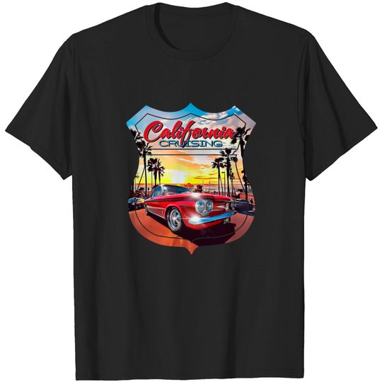 Discover Cruising Classic Car Route 66 Corvair Classic T-Shirt