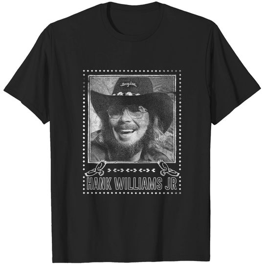 Discover Hank Williams Jr / Vintage Faded Style Fan Design - Hank Williams Jr - T-Shirt