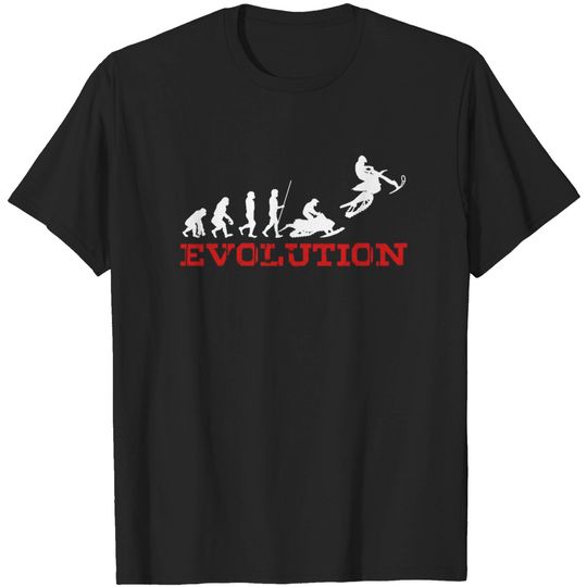 Discover Extreme Snowbike Evolution Snow Bike Sports Gift - Biking - T-Shirt