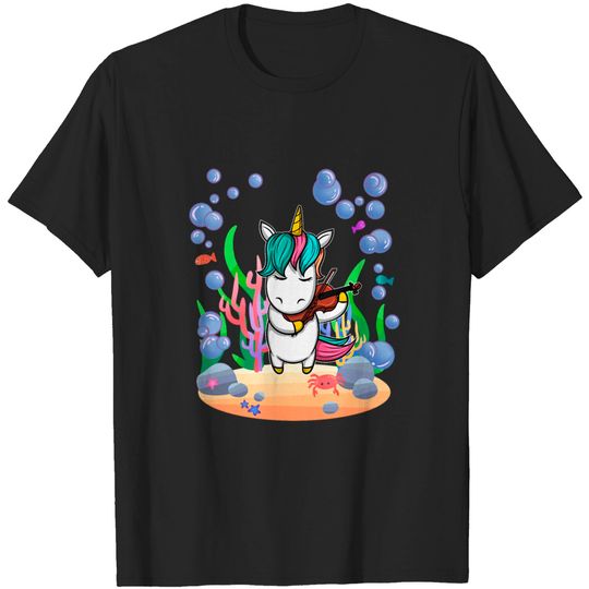 Discover Unicorn Music violin under water T-shirt