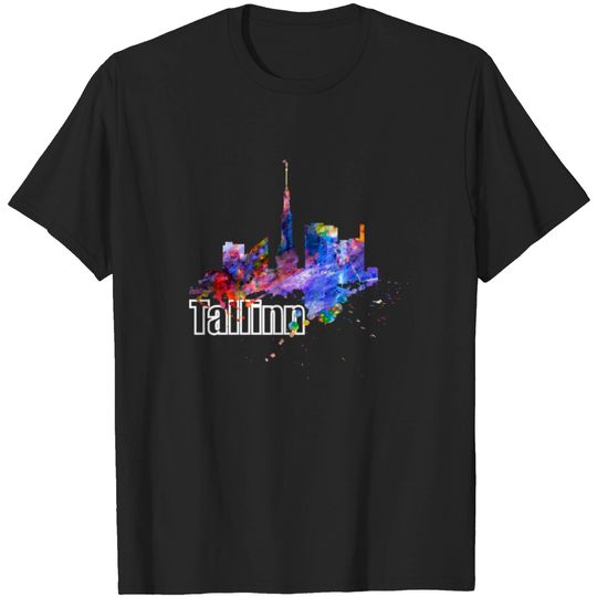 Discover Tallinn Skyline Estonia Estonian Capital T-shirt
