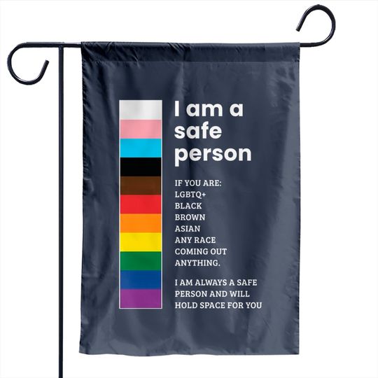 Discover I Am A Safe Person Garden Flags, LGBTQ Pride Ally Garden Flags