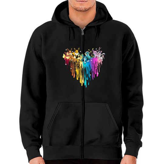 Discover Pokemon Eevee Evolution Zip Hoodies