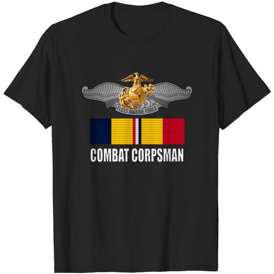 Discover Veteran Gift-8404 Combat Corpsman Eagle Globe Anch T-shirt