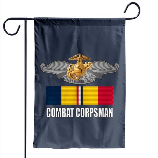 Discover Veteran Gift-8404 Combat Corpsman Eagle Globe Anch Garden Flags
