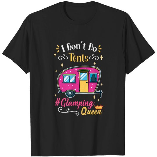 Discover Glamping Queen Camping Grandma T-shirt