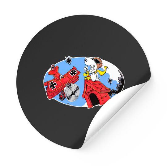 Discover Battling the Red Baron - Cuddleswithcats - Stickers