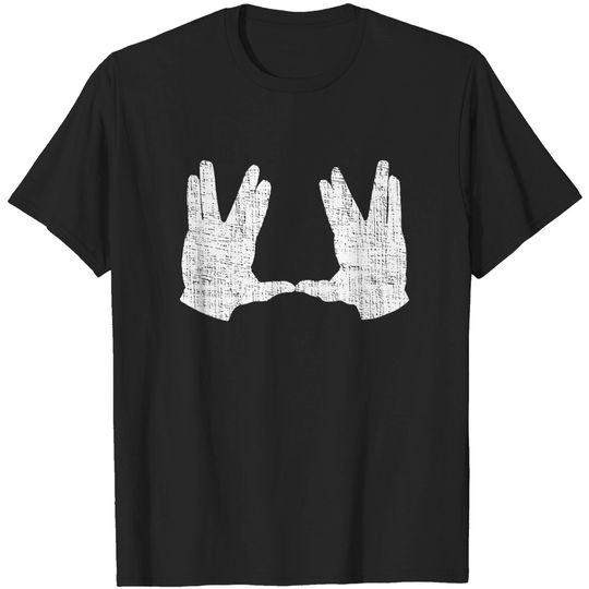 Discover Jewish Mystic Symbol Aaronic Blessing Birkat Kohanim Hand Gesture - Aaronic Blessing - T-Shirt